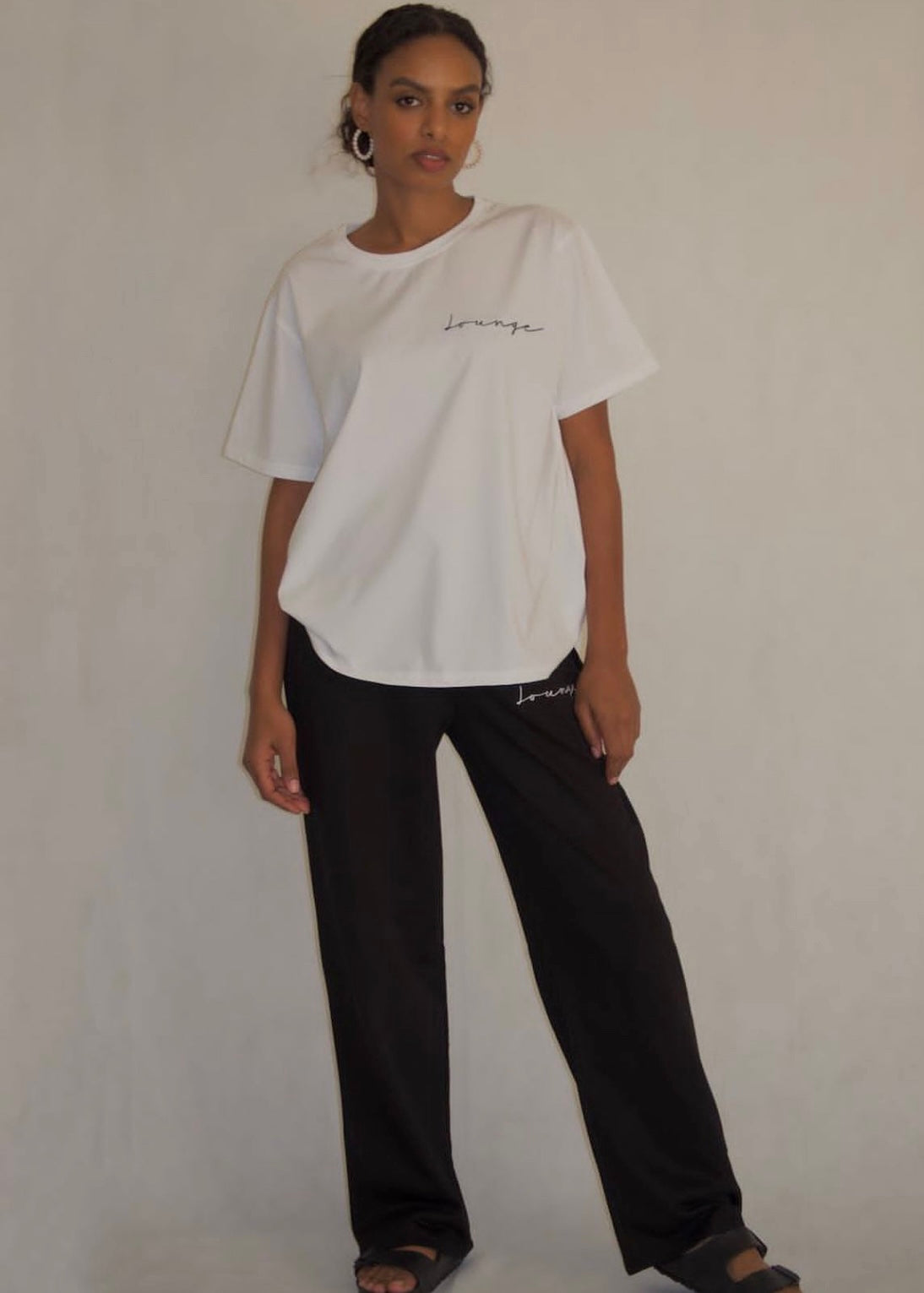 Black and White t-shirt & sweatpants set