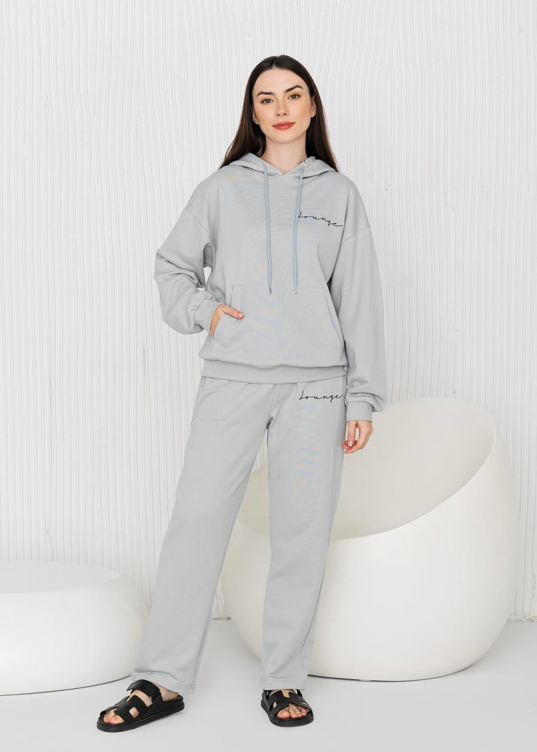 Silver Hoodie Set