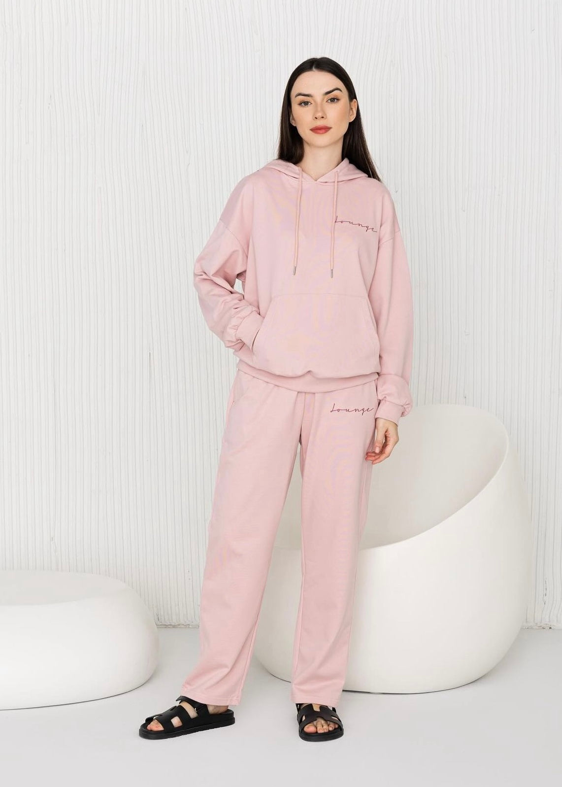 Baby pink hoodie set